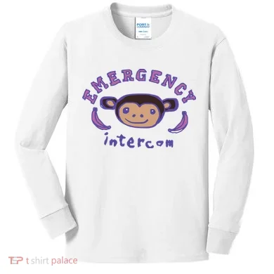 Emergency Intercom Monkey Kids Long Sleeve Shirt