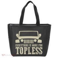 Everything Is More Fun Topless Offroad Humor Tote Bag thumb 0