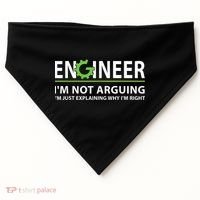 Engineer I'm Not Arguing Funny Engineering Quote Engineers USA-Made Doggie Bandana thumb 0