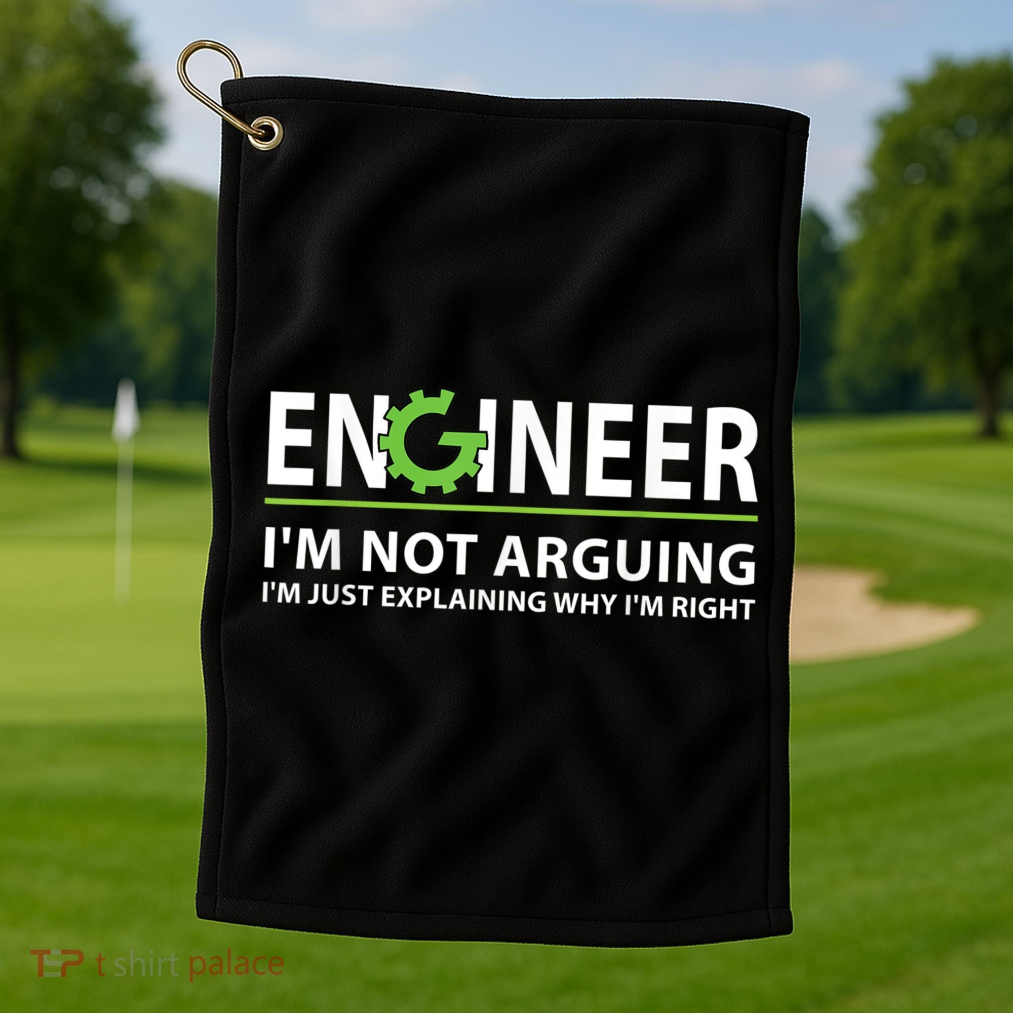 Engineer I'm Not Arguing Funny Engineering Quote Engineers Golf Towel
