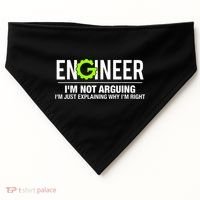 Engineer I'm Not Arguing Funny Engineering USA-Made Doggie Bandana thumb 0