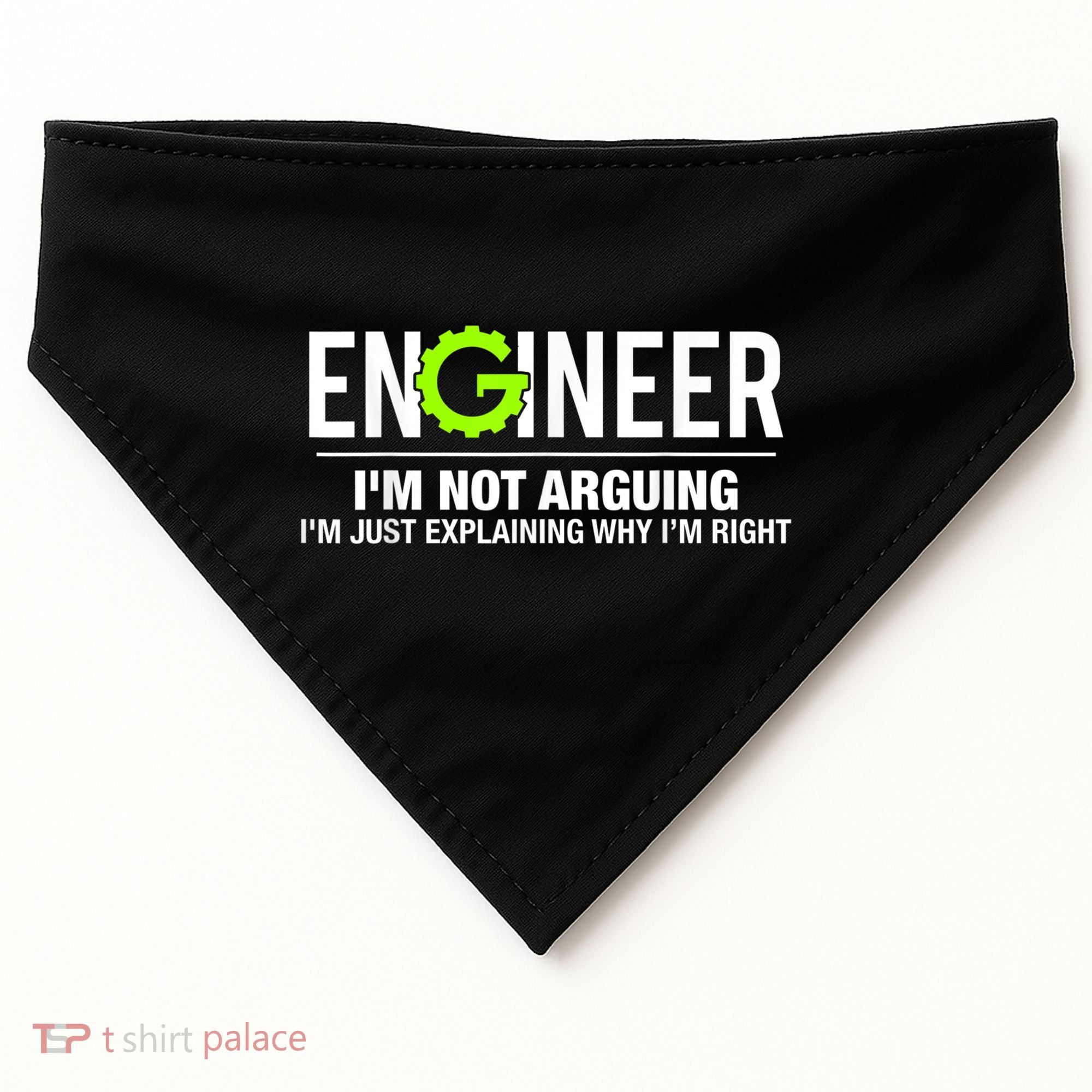 Engineer I'm Not Arguing Funny Engineering USA-Made Doggie Bandana