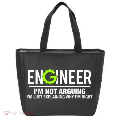 Engineer I'm Not Arguing Funny Engineering Tote Bag