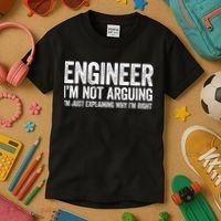 Engineer I'm Not Arguing Just Explaining Why I'm Right Premium Kids T-Shirt thumb 3