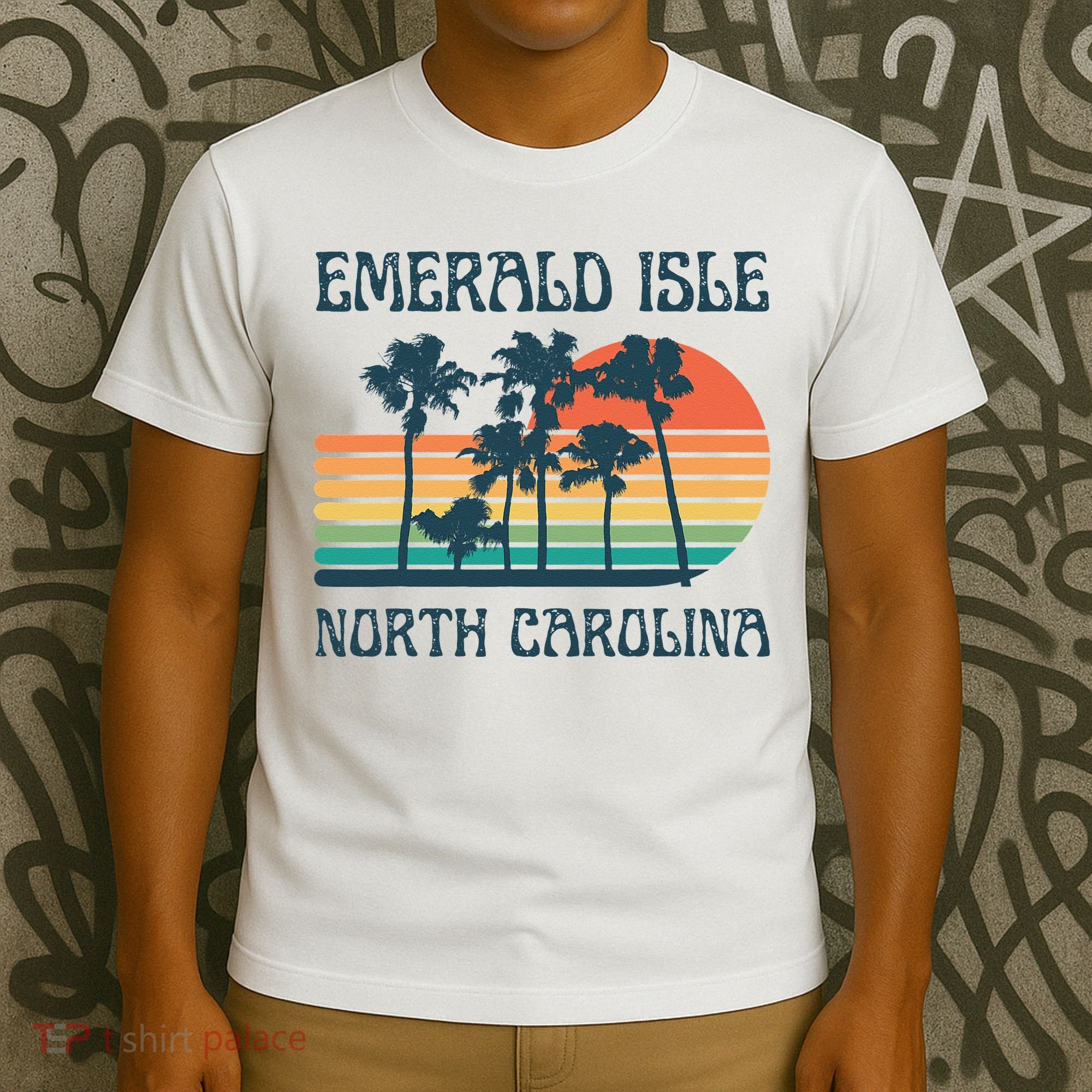 Emerald Isle North Carolina Beach Summer Vacation Vintage T-Shirt