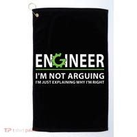 Engineer Im Not Arguing Funny Engineering Quote Engineers Golf Towel thumb 0