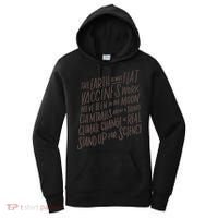 Earth Is Not Flat Stand Up For Science Teacher Women's Hoodie thumb 0