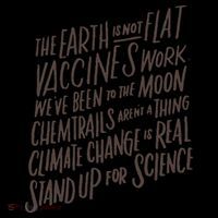 Earth Is Not Flat Stand Up For Science Teacher Women's Hoodie thumb 2