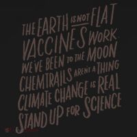 Earth Is Not Flat Stand Up For Science Teacher Ornament thumb 1
