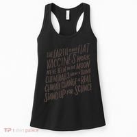 Earth Is Not Flat Stand Up For Science Teacher Women's Tank Top thumb 0