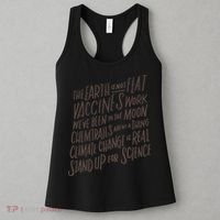 Earth Is Not Flat Stand Up For Science Teacher Women's Tank Top thumb 3