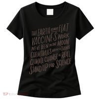 Earth Is Not Flat Stand Up For Science Teacher Women's T-Shirt thumb 0