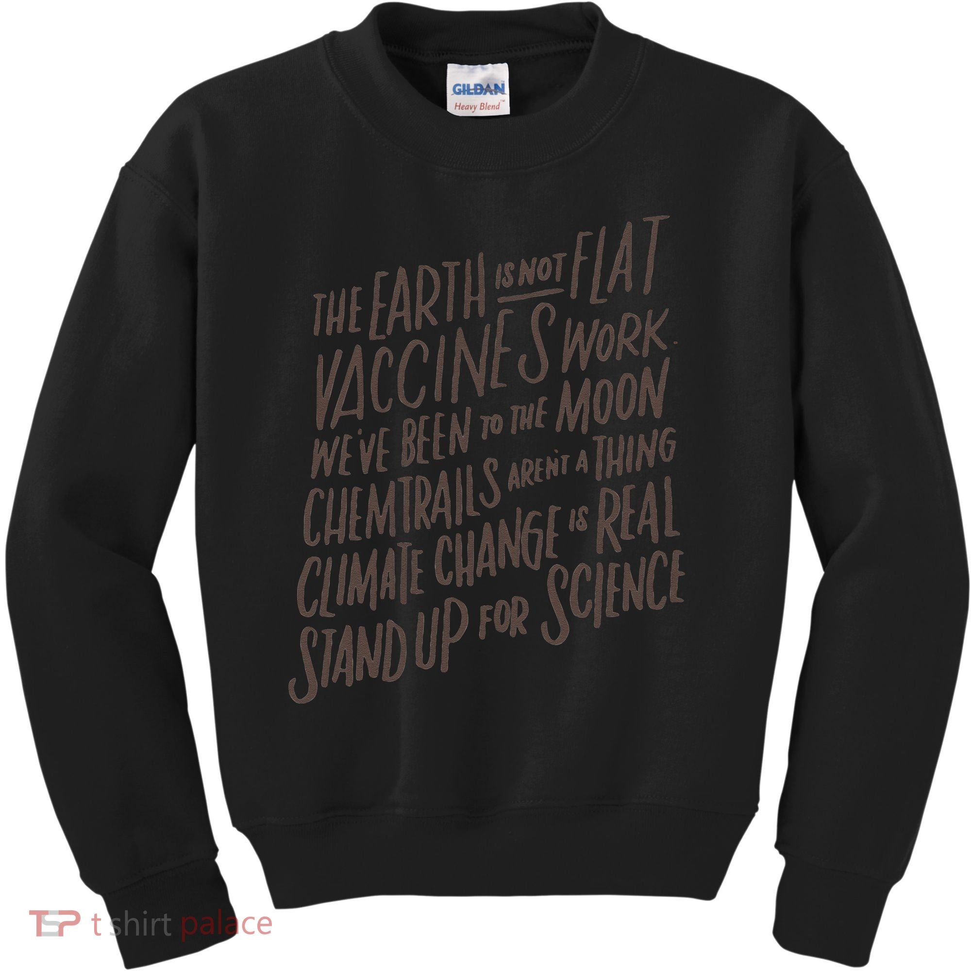 Earth Is Not Flat Stand Up For Science Teacher Kids Sweatshirt
