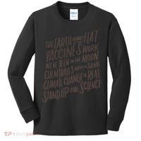 Earth Is Not Flat Stand Up For Science Teacher Kids Long Sleeve Shirt thumb 0
