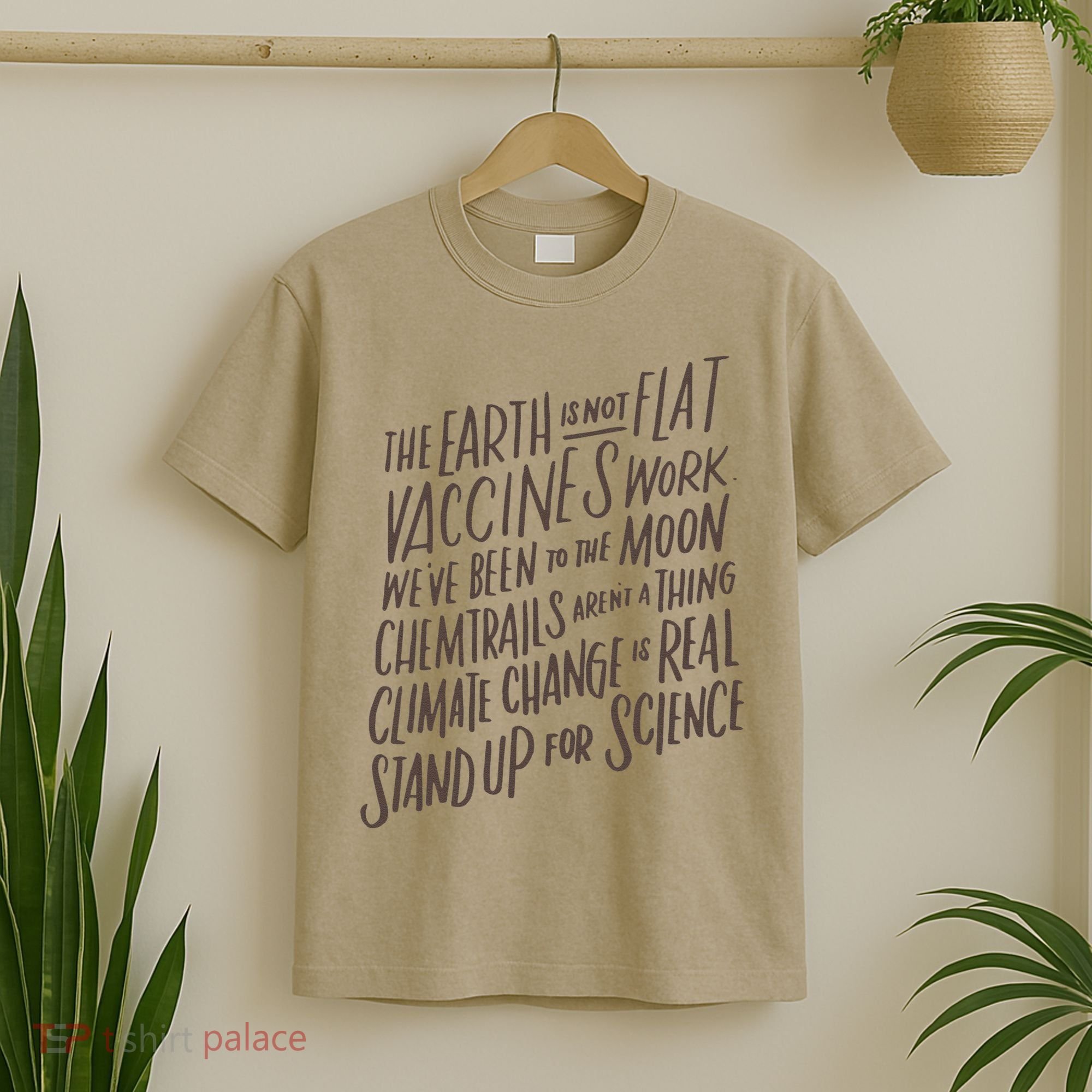 Earth Is Not Flat Stand Up For Science Teacher T-Shirt