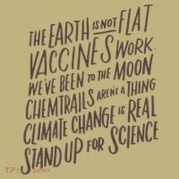 Earth Is Not Flat Stand Up For Science Teacher Button thumb 1