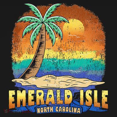 EMERALD ISLE NORTH CAROLINA Vintage Distressed Souvenir Ornament