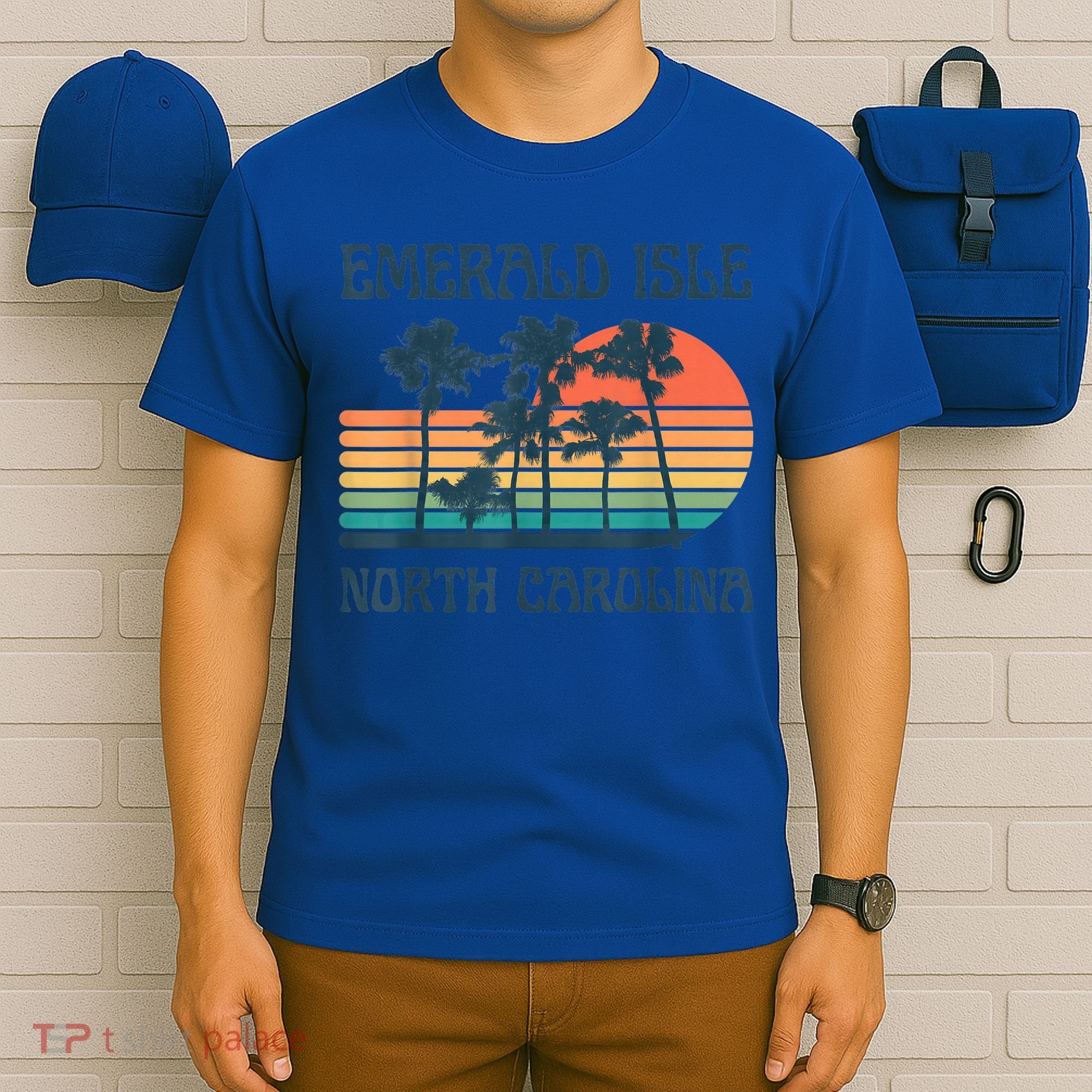 Emerald Isle North Carolina Beach Summer Vacation Vintage T-Shirt