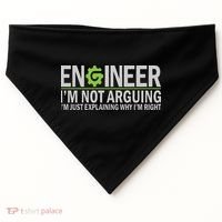 Engineer I'm Not Arguing Funny Engineering Quote Engineers USA-Made Doggie Bandana thumb 0