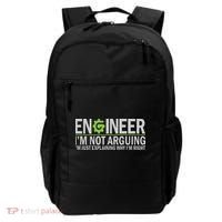 Engineer I'm Not Arguing Funny Engineering Quote Engineers Backpack thumb 0