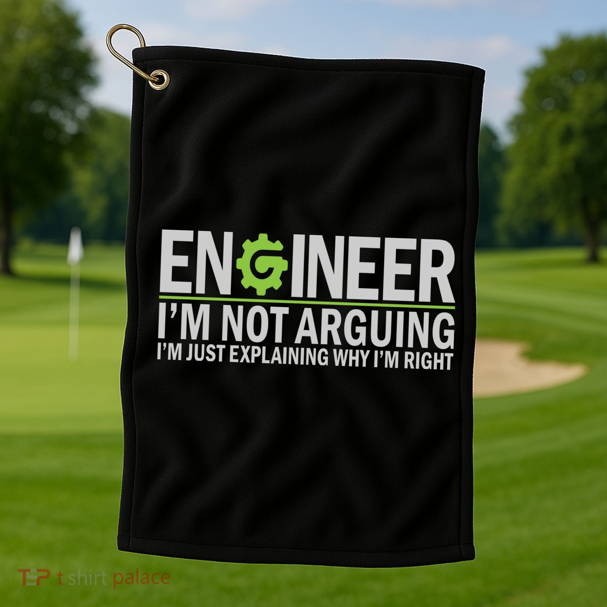 Engineer I'm Not Arguing Funny Engineering Quote Engineers Golf Towel