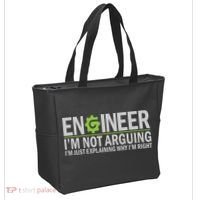 Engineer I'm Not Arguing Funny Engineering Quote Engineers Tote Bag thumb 2