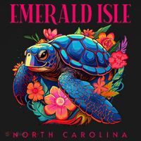 Emerald Isle North Carolina Floral Beach Turtle Souvenir Bucket Hat thumb 4