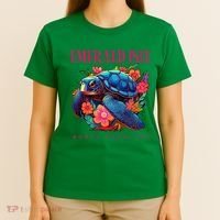 Emerald Isle North Carolina Floral Beach Turtle Souvenir T-Shirt thumb 4