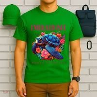 Emerald Isle North Carolina Floral Beach Turtle Souvenir T-Shirt thumb 6