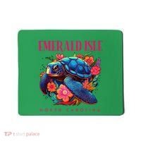 Emerald Isle North Carolina Floral Beach Turtle Souvenir Mousepad thumb 0