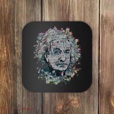 Einstein Paint Splatter Coaster