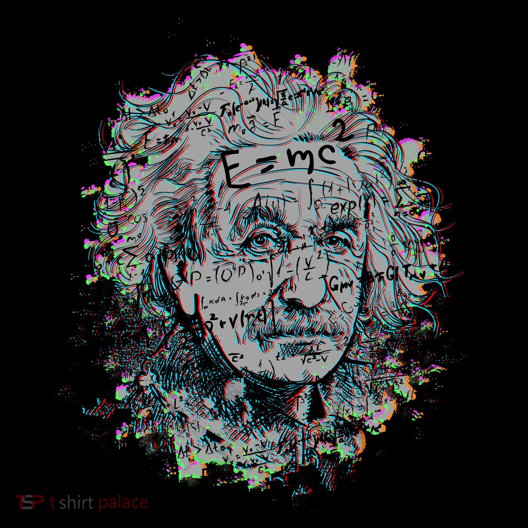 Einstein Paint Splatter Ornament