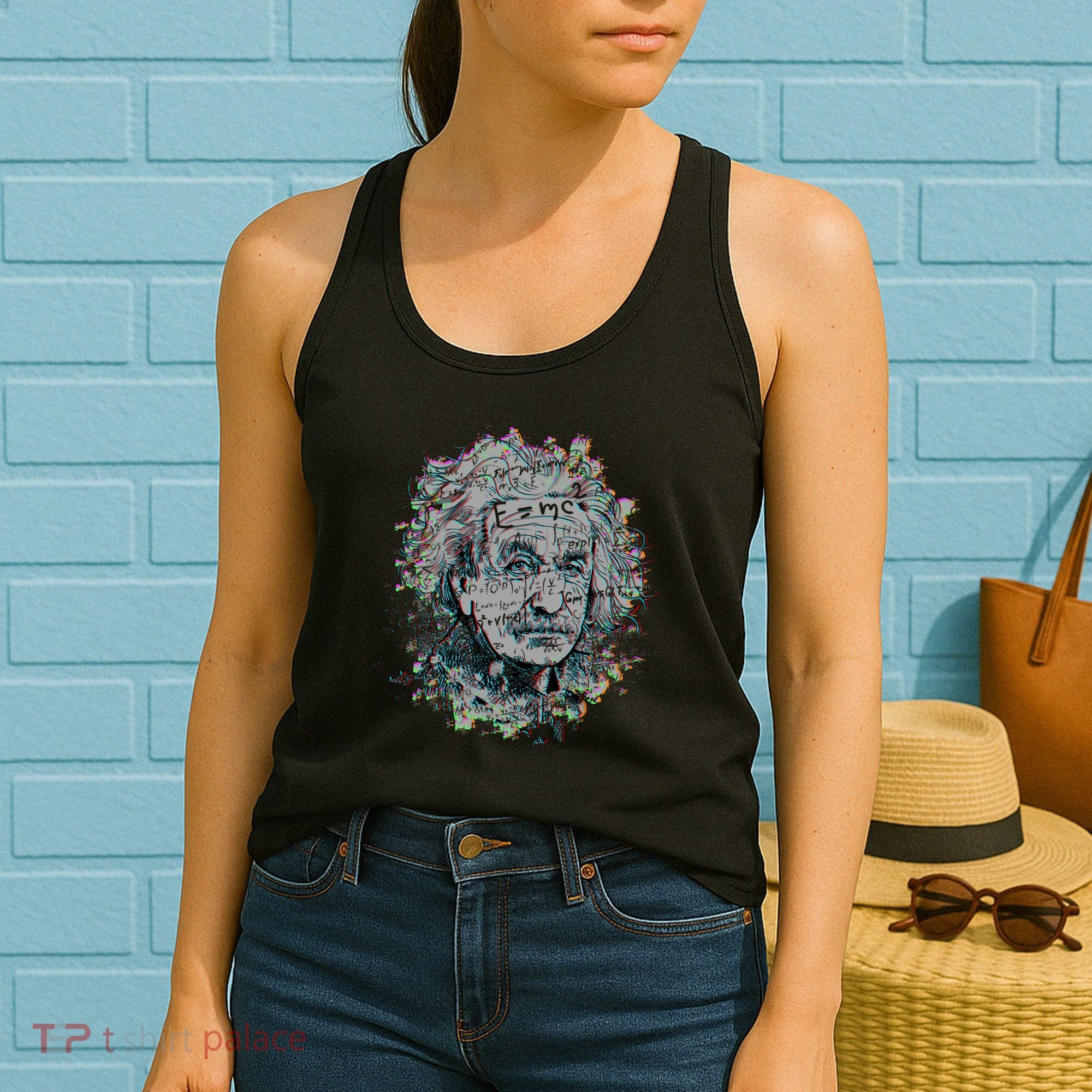 Einstein Paint Splatter Women's Tank Top