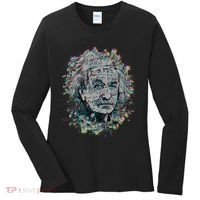 Einstein Paint Splatter Women's Long Sleeve Shirt thumb 0