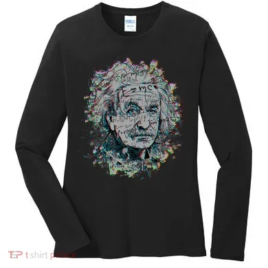 Einstein Paint Splatter Women's Long Sleeve Shirt