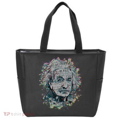 Einstein Paint Splatter Tote Bag