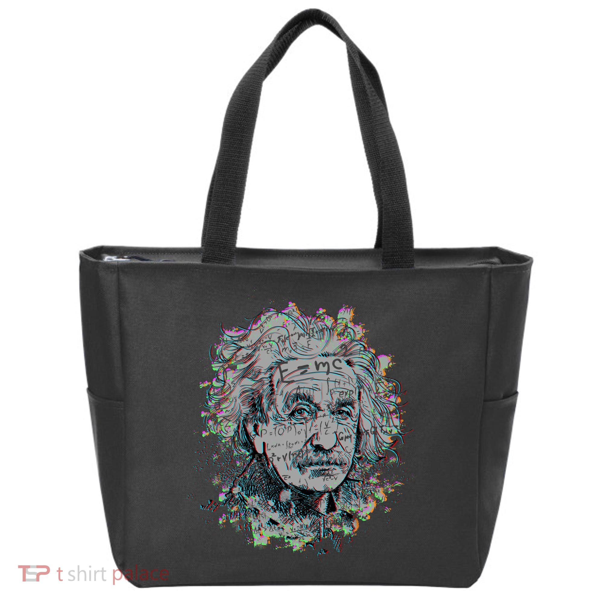 Einstein Paint Splatter Tote Bag