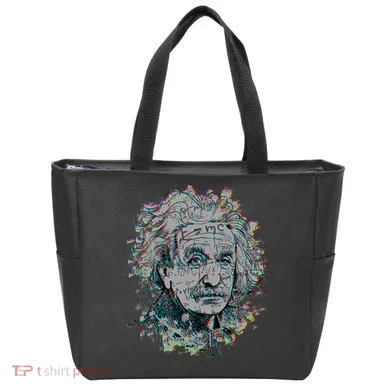 Einstein Paint Splatter Tote Bag