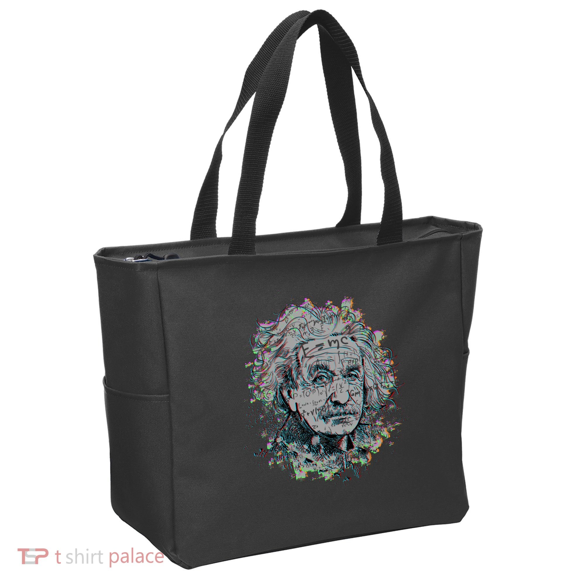 Einstein Paint Splatter Tote Bag
