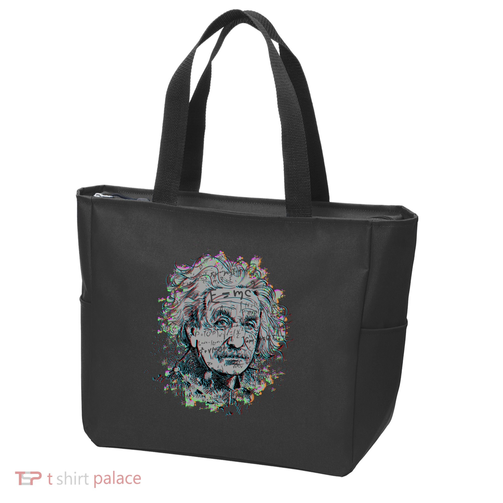 Einstein Paint Splatter Tote Bag