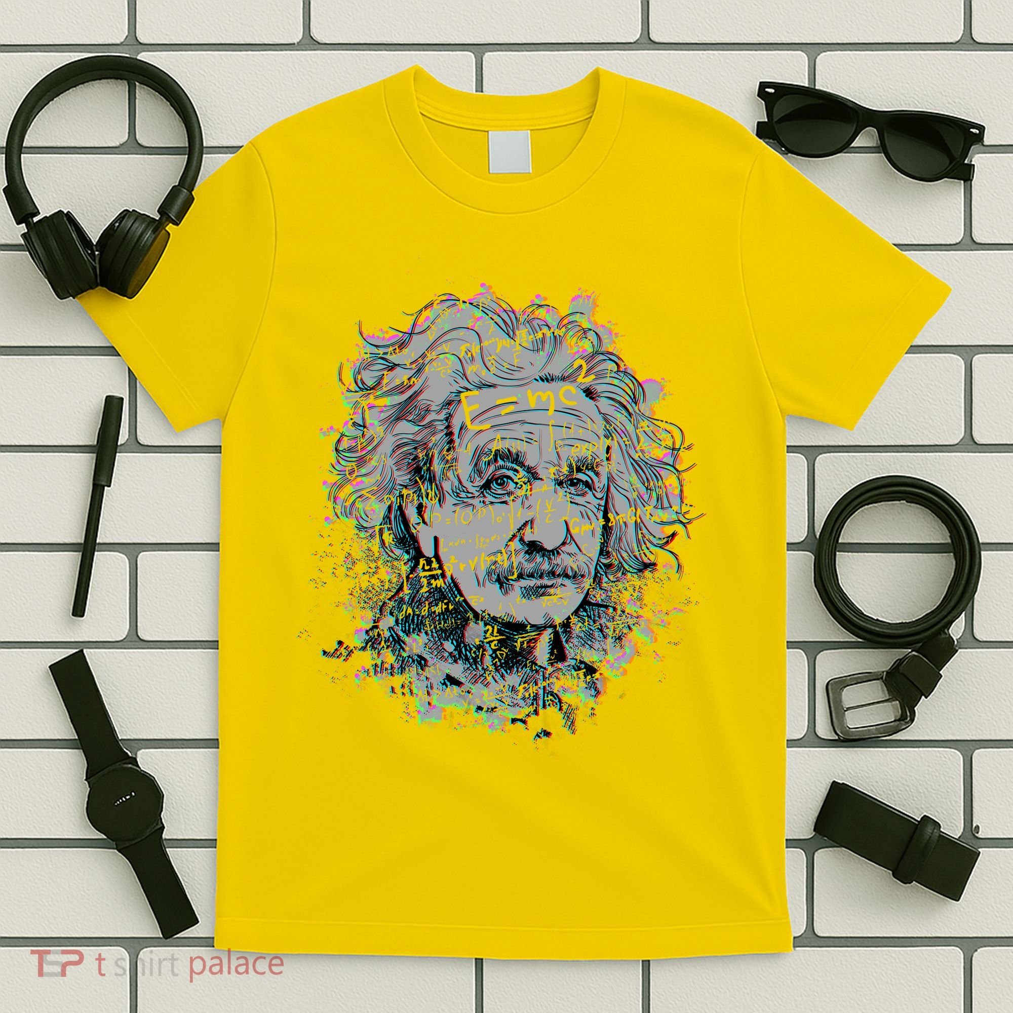 Einstein Paint Splatter T-Shirt