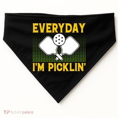 Everyday I'm Picklin' Paddle Pickleball Gift USA-Made Doggie Bandana
