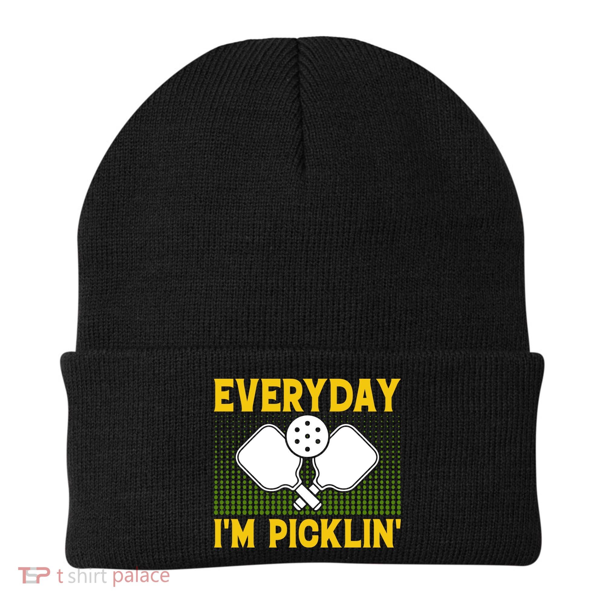 Everyday I'm Picklin' Paddle Pickleball Gift Beanie