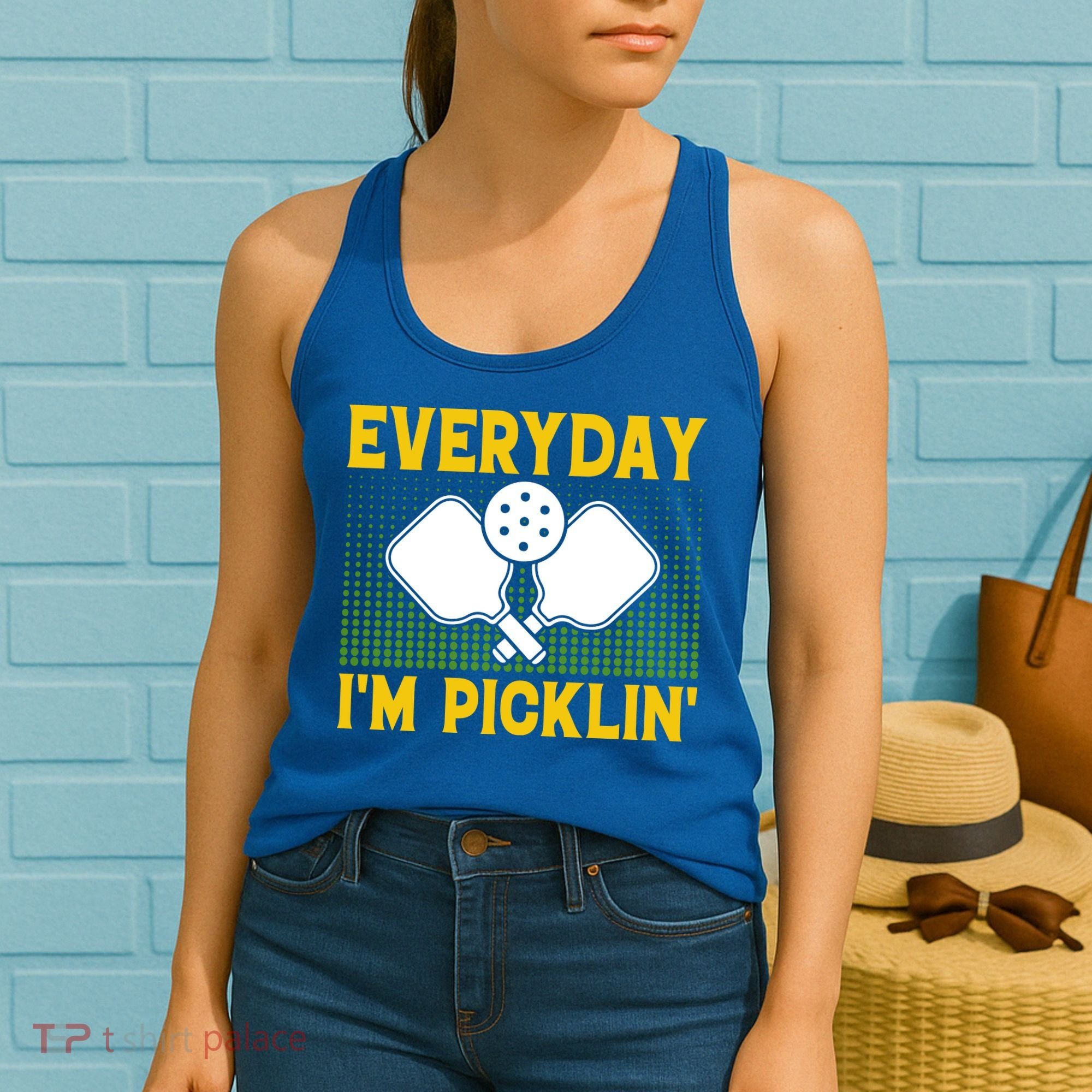 Everyday I'm Picklin' Paddle Pickleball Gift Women's Tank Top