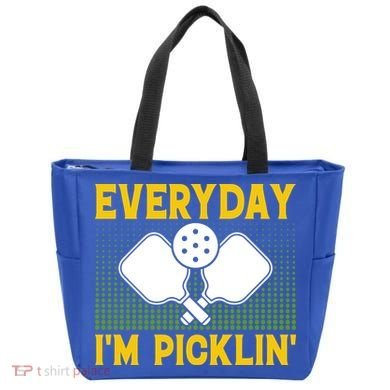 Everyday I'm Picklin' Paddle Pickleball Gift Tote Bag