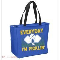 Everyday I'm Picklin' Paddle Pickleball Gift Tote Bag thumb 2