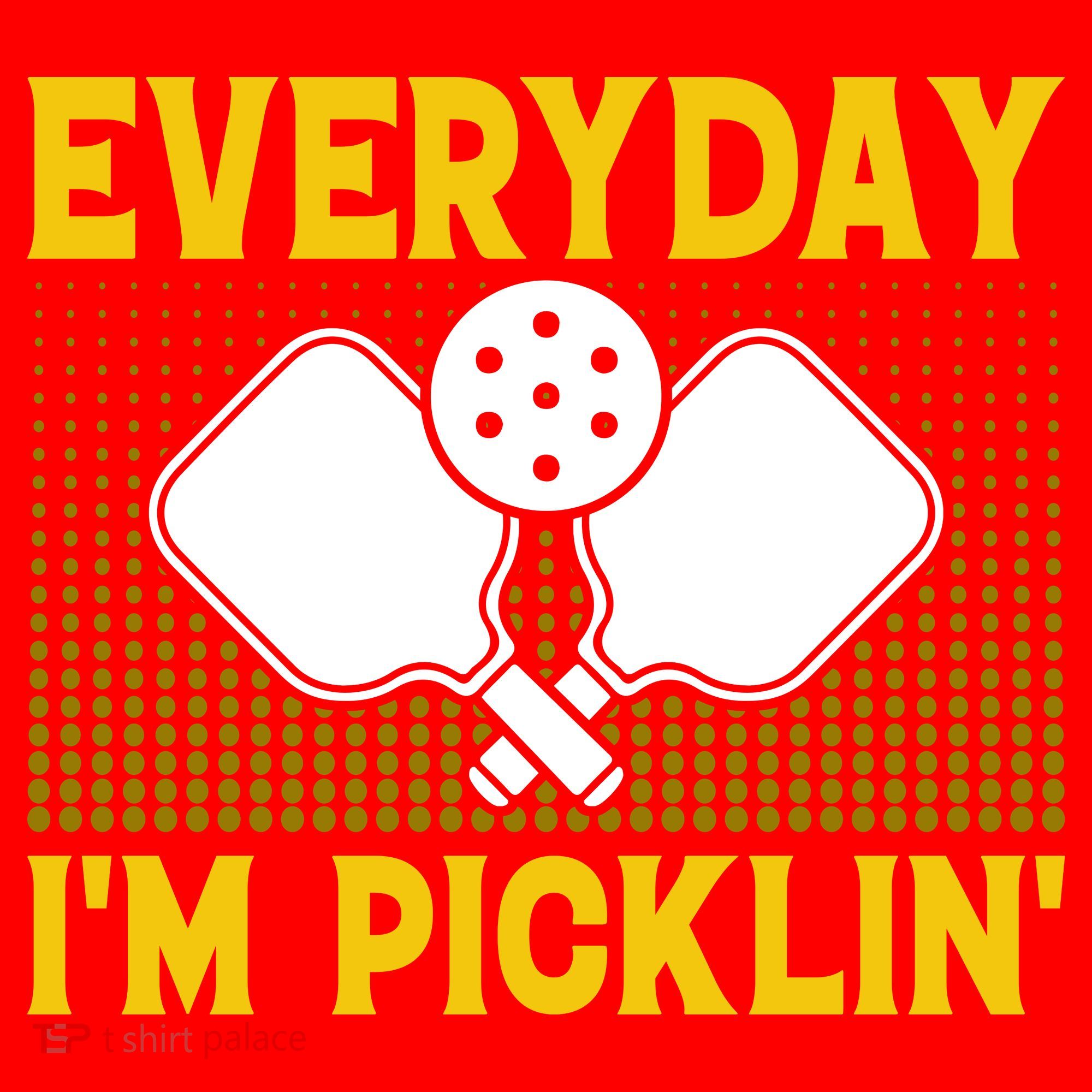 Everyday I'm Picklin' Paddle Pickleball Gift Santa Hat