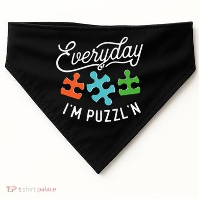 Everyday IM PuzzlN Puzzle Master Puzzler USA-Made Doggie Bandana