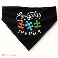 Everyday IM PuzzlN Puzzle Master Puzzler USA-Made Doggie Bandana thumb 0