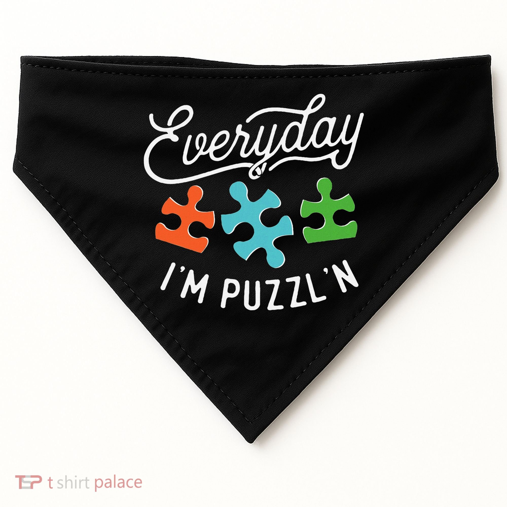 Everyday IM PuzzlN Puzzle Master Puzzler USA-Made Doggie Bandana